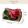 2 pack Tissue Box Cover for Room, Home & Office, Pink Flowers on White Background (1) Tissues Boxes Holder view 4