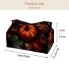 2 pack Autumn Leaves and Pumpkin (3) Tissue Box Cover, Decorative Tissue Box Dispenser for Bathroom, Parlors, Office, Bedroom Dresser, Vanity Countertop, Nightstand, Car, and Desk view 4