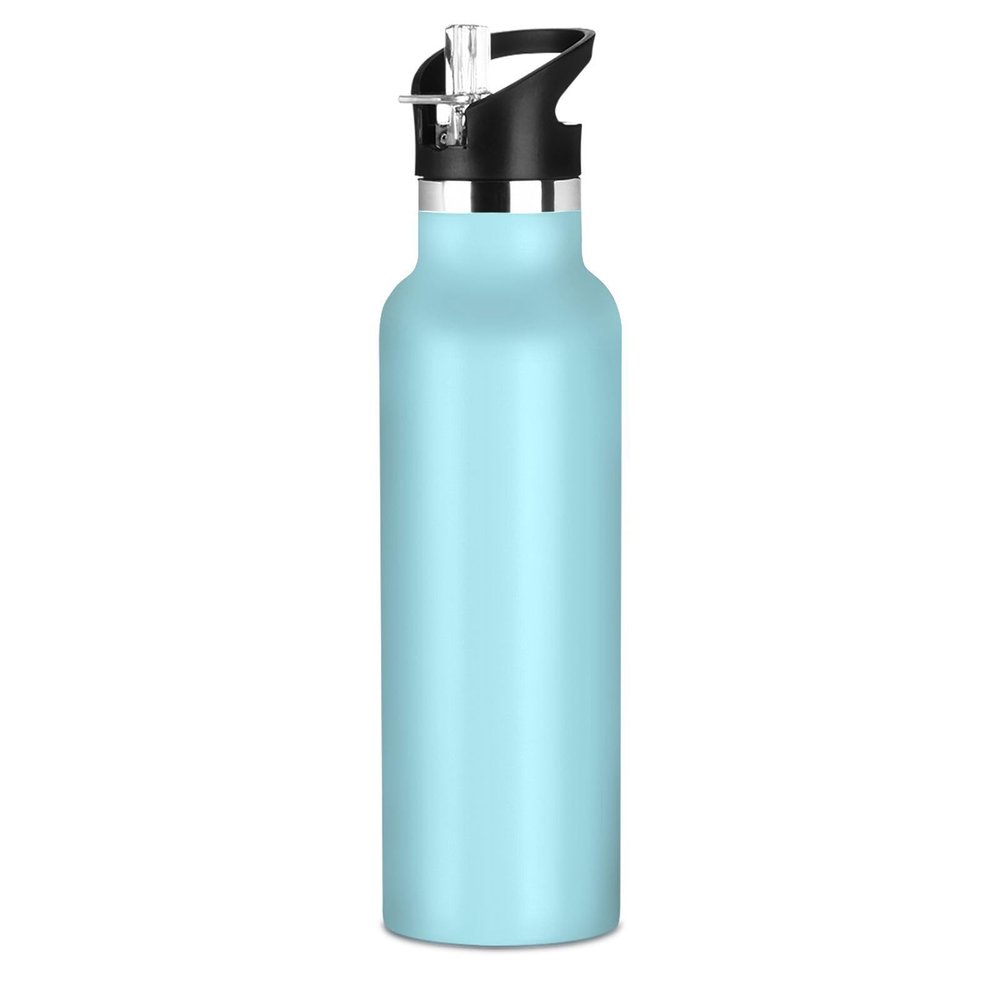 EtherSpher Wathet Lightweight Sports Water Bottle with Leak Proof Spout Lid Hot & Cold Double Walled for School Boys Girls