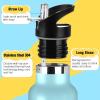 EtherSpher Wathet Lightweight Sports Water Bottle with Leak Proof Spout Lid Hot & Cold Double Walled for School Boys Girls view 3
