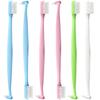 6-Pack Double-Ended Orthodontic Toothbrushes with V-Trim Bristles for Braces & Teeth Cleaning, Soft Bristles for Sensitive Gums, Includes Blue, Green, PinkWhite