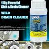 Sink and Drain Cleaner, Wild S-ink and D-rain Cleaner, Powerful S-ink Foaming Sink and Dr-ain Clean-er, Drain Foam Clean-er, Bathroom D-rain Unblocker, for Kitchen Bathroom Toilet Shower (1 Pcs-110g) view 2