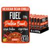 FUEL10K Mexican Bean Chilli Protein Bowl Ready Meal, 220 g (6-Pack) view 1
