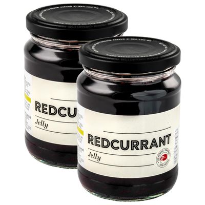 2 x 340g Premium Redcurrant Jelly in Jars, Ideal with Roast Lamb or Served with Cheese, 680g