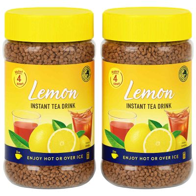 LUNEXA Lemon Instant Tea Drink Granules 2 x 400g | Refreshing Hot or Iced Tea | Makes 4 Litres Each | Quick & Easy Instant Lemon Tea