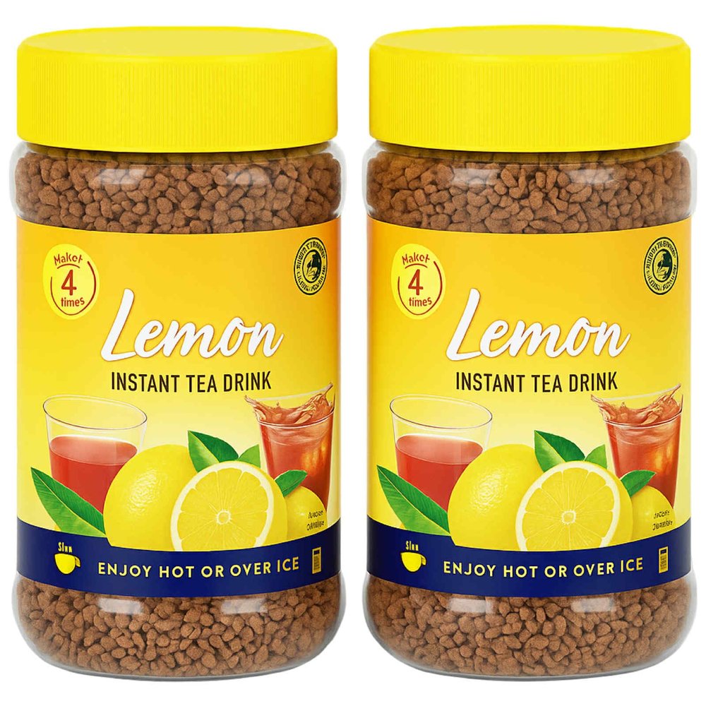 LUNEXA Lemon Instant Tea Drink Granules 2 x 400g | Refreshing Hot or Iced Tea | Makes 4 Litres Each | Quick & Easy Instant Lemon Tea