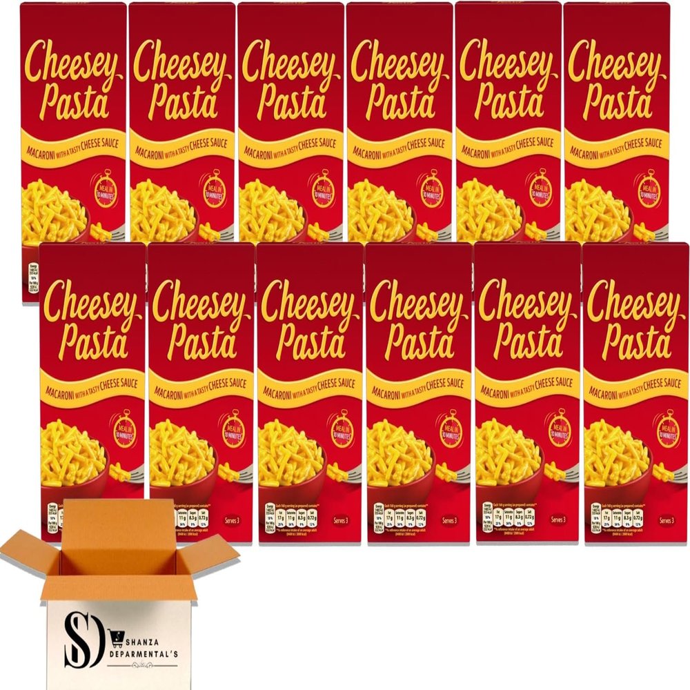 Cheesey Pasta Macaroni with Creamy Cheese Sauce Quick & Easy Meal in 10 Minutes 190g (Pack of 12)