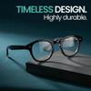 2SeeLife Retro Round Reading Glasses for Men and Women Narrow-Medium Fit, Premium Readers Spring Hinges, Solid & Sturdy, Black, +1.50 view 2