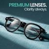 2SeeLife Retro Round Reading Glasses for Men and Women Narrow-Medium Fit, Premium Readers Spring Hinges, Solid & Sturdy, Black, +1.50 view 4