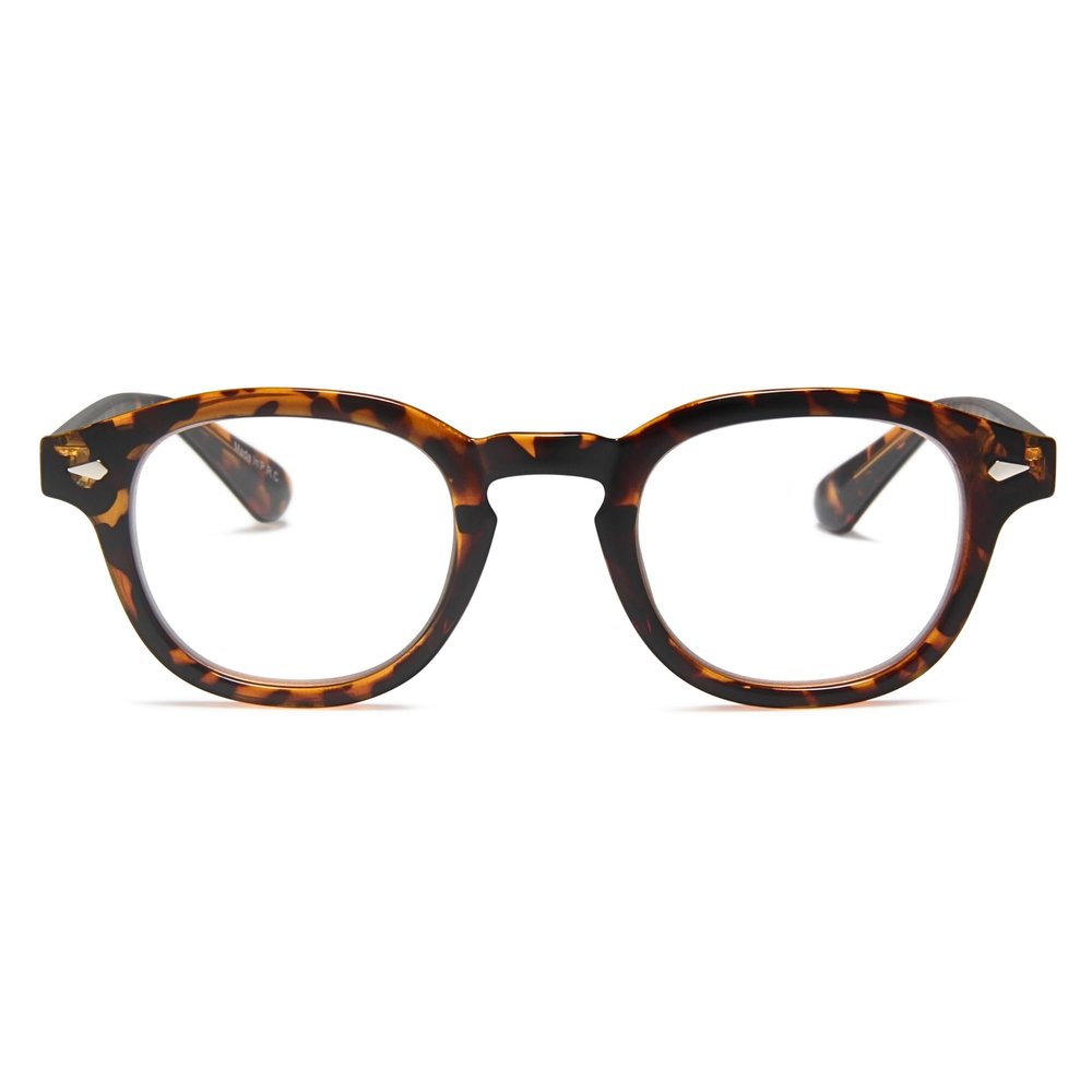 2SeeLife Retro Round Reading Glasses for Men and Women Narrow-Medium Fit, Premium Readers Spring Hinges, Solid & Sturdy, Brown Tortoise, +2.75