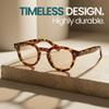 2SeeLife Retro Round Reading Glasses for Men and Women Narrow-Medium Fit, Premium Readers Spring Hinges, Solid & Sturdy, Brown Tortoise, +2.75 view 2