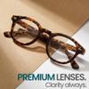 2SeeLife Retro Round Reading Glasses for Men and Women Narrow-Medium Fit, Premium Readers Spring Hinges, Solid & Sturdy, Brown Tortoise, +2.75 view 4