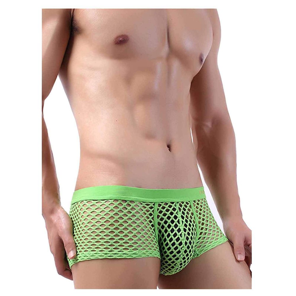 Fishnet Body Stockings Full Body Lingere Clothing Man Short Low- Transparent Men S Briefs Nightwear Mesh Underwear Sexy Wedding Underwear for Bride Sex Clothes Woman Green L