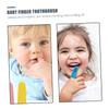 Homoyoyo 12Pcs Finger Brush Premium Silicone Toothbrush for Oral Care Months and Up Safe Chewable Plaque for Healthy Teeth view 3