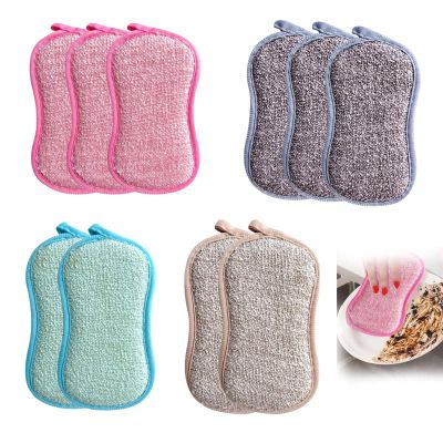 Dishwasher Sponges Kitchen Scouring Pads Pack of 10 Multi-Coloured Foam Sponge Set with High Absorption, Scratch-free, Durable and Reusable for Dishes, Countertops and Stoves