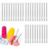 Shirene Reusable Clear Acrylic Popsicle Sticks,30 Pcs Clear Acrylic Sticks,Lolly Stick for Homemade Ice Cream,Cakesicle,Cake Topper and DIY Crafts,Transparent Ice Cream Lollies Stick (Transparent) view 1