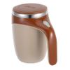 Alipis Automatic Stirring Mug Stainless Steel Portable Mixing Cup with Secure Lid Spillproof Design Brown Plastic for Protein Shakes and Powder Home Office Use