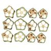 HAMPPLIES 12pcs Dried Pressed Okra Slices DIY Crafts Accessories Handmade Decoration Plant Material in Green for Resin Art and DIY Phone Case Making to Improve Hands-on Ability view 1