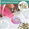 HAMPPLIES 12pcs Dried Pressed Okra Slices DIY Crafts Accessories Handmade Decoration Plant Material in Green for Resin Art and DIY Phone Case Making to Improve Hands-on Ability view 2