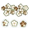HAMPPLIES 12pcs Dried Pressed Okra Slices DIY Crafts Accessories Handmade Decoration Plant Material in Green for Resin Art and DIY Phone Case Making to Improve Hands-on Ability view 3