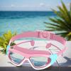 Kids Pool Goggles, Child Swimming Goggles with Earplugs, Large Frame UV-proof Non-slip Leak-proof Anti-fog Waterproof for 2-14 Years Old Youth Boy Girl Snorkeling Diving Indoor view 3