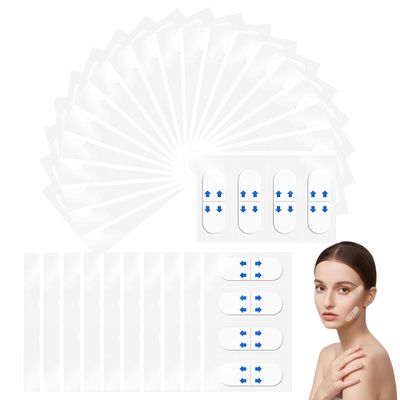 120Pcs Face Lift Tape Invisible, Waterproof Face Bande Lifting Tapes, Adhesive V Face Sticker, Neck Lift Patches for Facial Wrinkles Reduction, Double Chin & Sagging Skin (Transparent)
