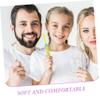 DECOMELODY 2sets Boy Girl Toothbrush Boys and Girls Soft Bristle Manual Tooth Brush Fun Number Handle for Ages Teeth Cleaning view 3