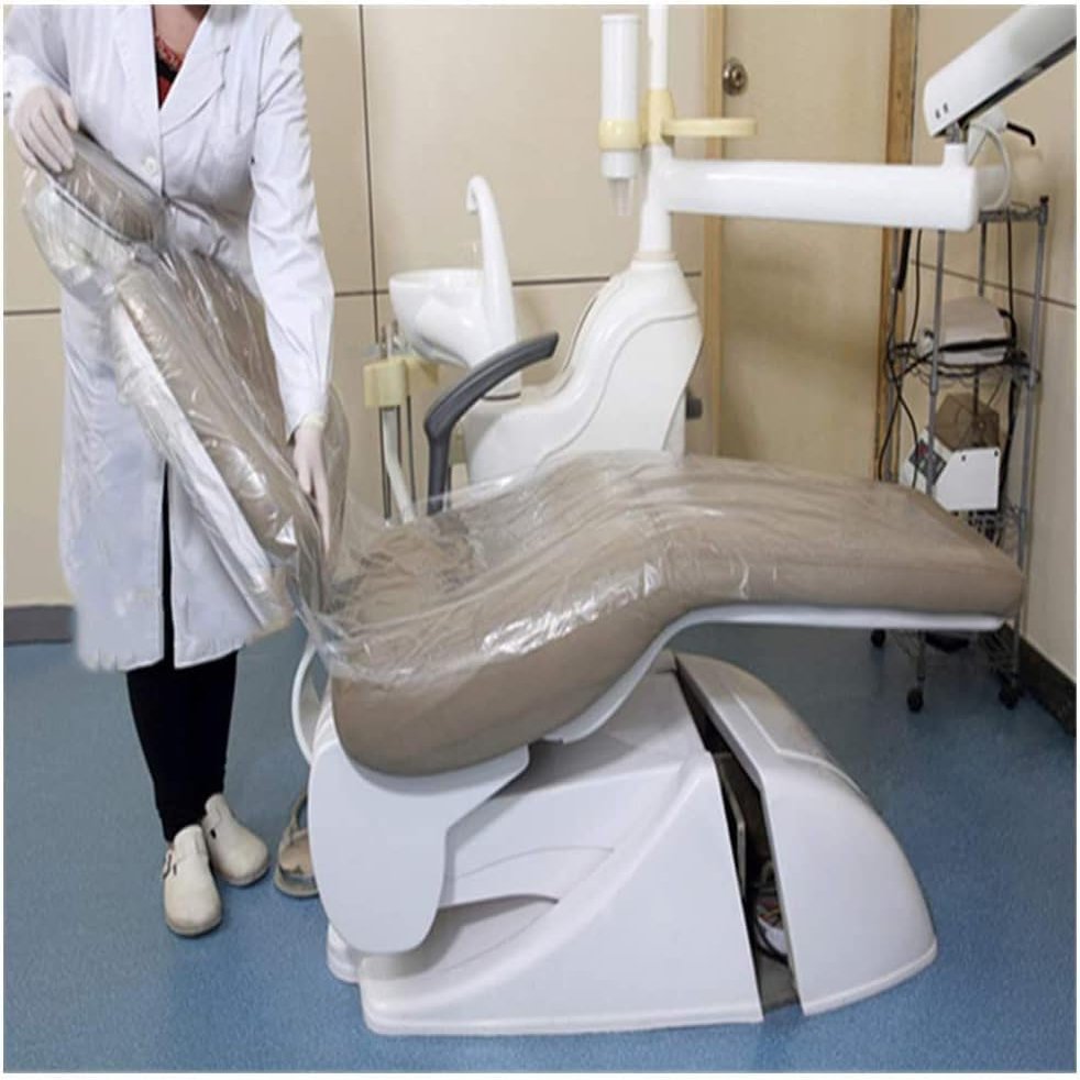 Dental Chair Cover - Disposable Clear Plastic Sleeve Full Protector for Dental Chair Seat, Essential Protective Supply