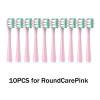 10PCS Replacement Toothbrush Heads Compatible for Usmile Y1/Y1S/Y1pro/Y3/Y4/Y5/P1/P3/P4/P5/P10/U1/U2/U3/U4/U2S/U3S/F2/F1 Series(10RoundCarePink) view 2