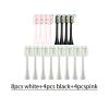 4/8/12/16Pcs Replacement Brush Heads Compatible for Xiaomi SOOCAS X3 X1 X5 SOOCARE Electric Toothbrush Dupont Bristle Sealed Packed(Black4 pink4 white8) view 2