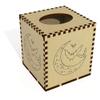 Azeeda Square 'Bats & Crescent' Wooden Tissue Box Cover (TB00069874) view 1