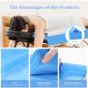 50PCS Disposable Bed Sheets, Blue Massage Spa Sheets, Soft Non-Woven Fabric Massage Table Bed Sheet Protective Duvets for Beauty Salon, Spa, Massage, Hotels, Beautician, 180 x 80 cm view 3