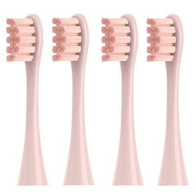 4 pcs/Set Replacement Brush Heads Compatible with Oclean X/X PRO/ Z1/ F1/ One/Air 2/ SE Electric Toothbrush Bristle Nozzles(Pink)(Pink)