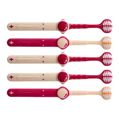 3 Sided Toothbrush Gentle Deep Cleaning Reusable Aged 3-12
