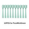 10PCS Vacuum Replacement Brush Heads Compatible for Usmile Y1S/Y4/U1/U2/U3/P1/P4 Soft for Dupont Sonic Electric Toothbrush Clean Nozzles(10PureMintGreen) view 2