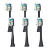 6pcs Replacement Heads Compatible for SOOCAS X3/X3U/X5 Toothbrush Clean Tooth Brush Sonic Electric Soft Bristle Nozzles(6PCS Black)