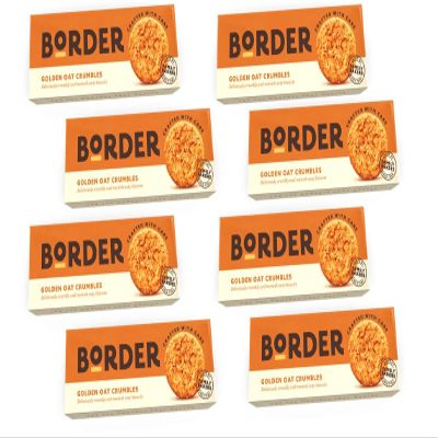 Border Biscuits Golden Oat Crumble, Made with Rolled Oats & Natural Ingredients, Deliciously Cumbly & moreish Crunchy Oaty Biscuits, Perfect Food Gift for Biscuit Lovers 150g each pack (Pack of 8)