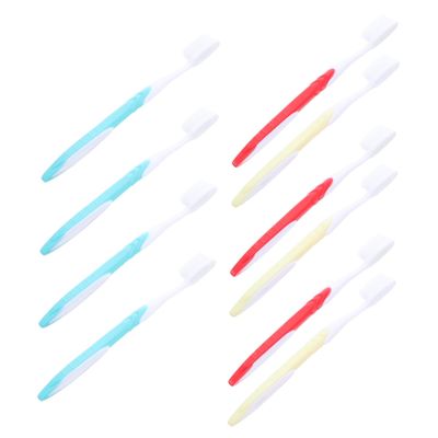 DEARMAMY 10pcs Extra Soft Adult Toothbrushes Portable Travel Brush Head Covers for Camping Hotel Household Use