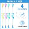 100 Pcs Kids Toothbrush Bulk, Soft Bristle Childrens Toothbrushes with Dust Covers, Individually Wrapped Manual Toothbrush for Hotel Travel Camping (4 Colors) view 2
