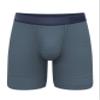 Hammock Support Long Leg Boxer Briefs for Men | Anti-Chafing, Moisture Wicking, Breathable, Tonal Teal, L view 1