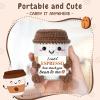 Anniversary Presents for Women/Men, Birthday Gifts for Girlfriend/Boyfriend Crochet Coffee - Positive Emotional Support I Love You Gifts for Him/Her, Coffee Lovers Gift for Couples, I Love You Latte view 2