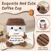 Anniversary Presents for Women/Men, Birthday Gifts for Girlfriend/Boyfriend Crochet Coffee - Positive Emotional Support I Love You Gifts for Him/Her, Coffee Lovers Gift for Couples, I Love You Latte view 3