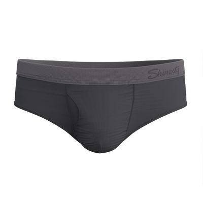 Shinesty Hammock Support Mens Briefs | Underwear | Anti-Chafing, Moisture Wicking, Breathable, Grey Tonal, XL