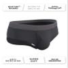 Shinesty Hammock Support Mens Briefs | Underwear | Anti-Chafing, Moisture Wicking, Breathable, Grey Tonal, XL view 4