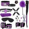 12 Piece Set Of Purple Black Leather Sweatshirts, Gym Equipment Gift Accessories, Used To Secure Gloves, Comfortable Hands And Feet, And For Ankle Exercise Training view 1