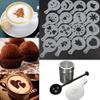 Set of 16 Barista Cappuccino Chocolate Stencil Templates for Coffee Latte Duster view 3
