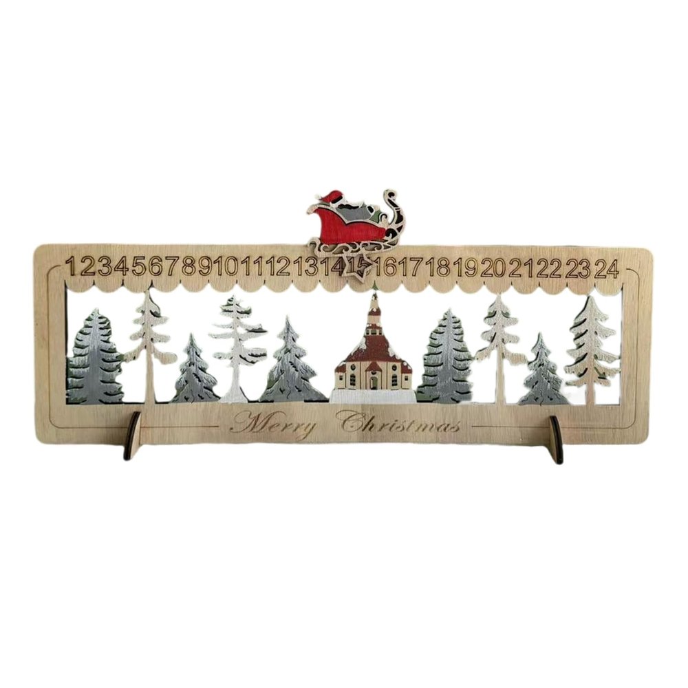 Vdaxvme Christmas Tree House Advents Calendar Light Up Wood Tree Advents Calendar With 24 Days Countdowns To Lighted Christmas Decors