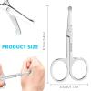 Mini Nose Hair Scissors, Grooming Scissors, Curved Safety Stainless Steel Nose Hair Scissor with Rounded Tip for Men Women Trimming Eyebrow Facial Ear Hair view 2