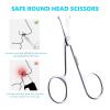 Mini Nose Hair Scissors, Grooming Scissors, Curved Safety Stainless Steel Nose Hair Scissor with Rounded Tip for Men Women Trimming Eyebrow Facial Ear Hair view 3