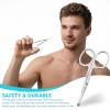 Mini Nose Hair Scissors, Grooming Scissors, Curved Safety Stainless Steel Nose Hair Scissor with Rounded Tip for Men Women Trimming Eyebrow Facial Ear Hair view 4